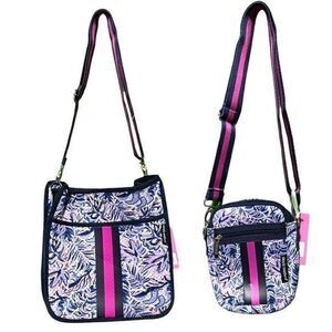 NWT Simply Southern‎ Neoprene Leaf Print Large and Mini Crossbody Purse Set